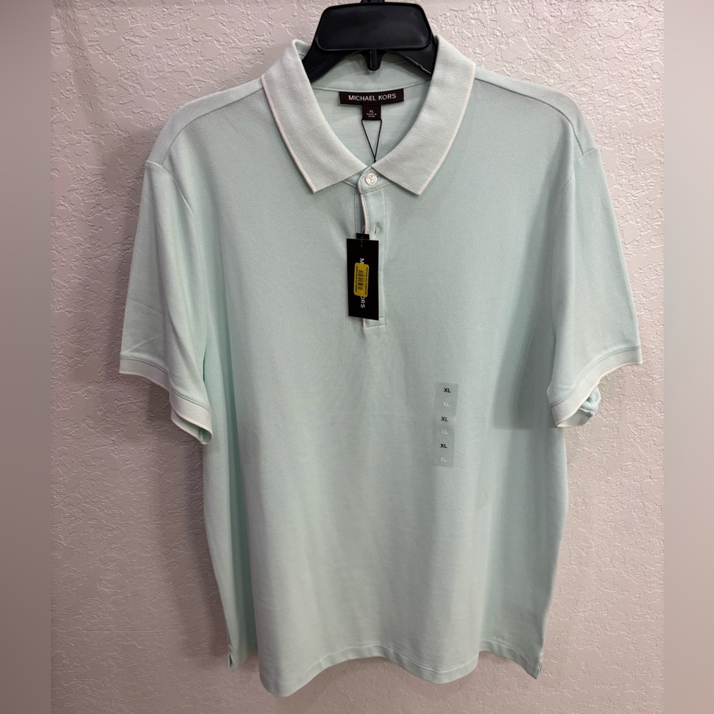 Michael Kors Men's Soft Blue Polo Shirt